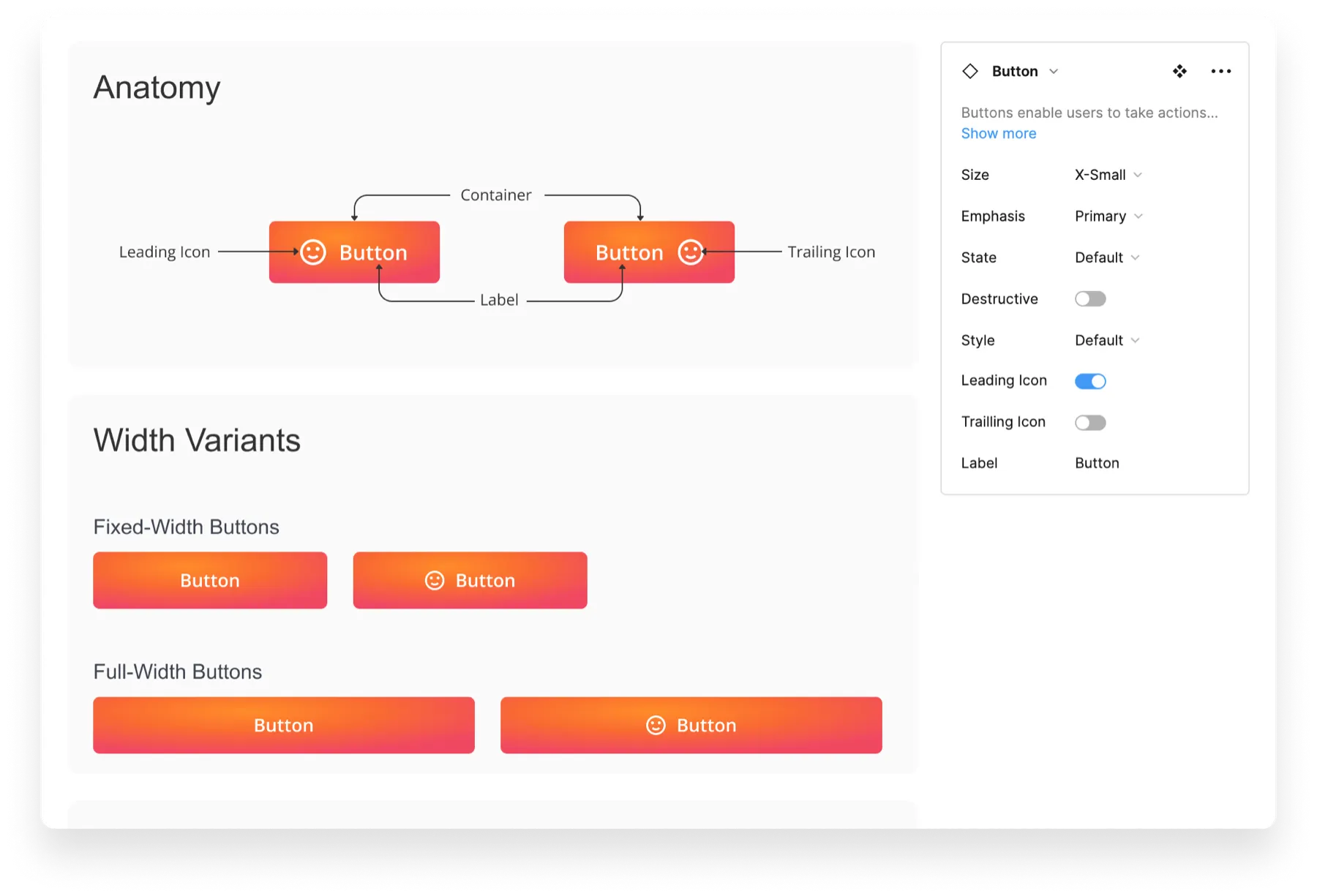 Button component documentation