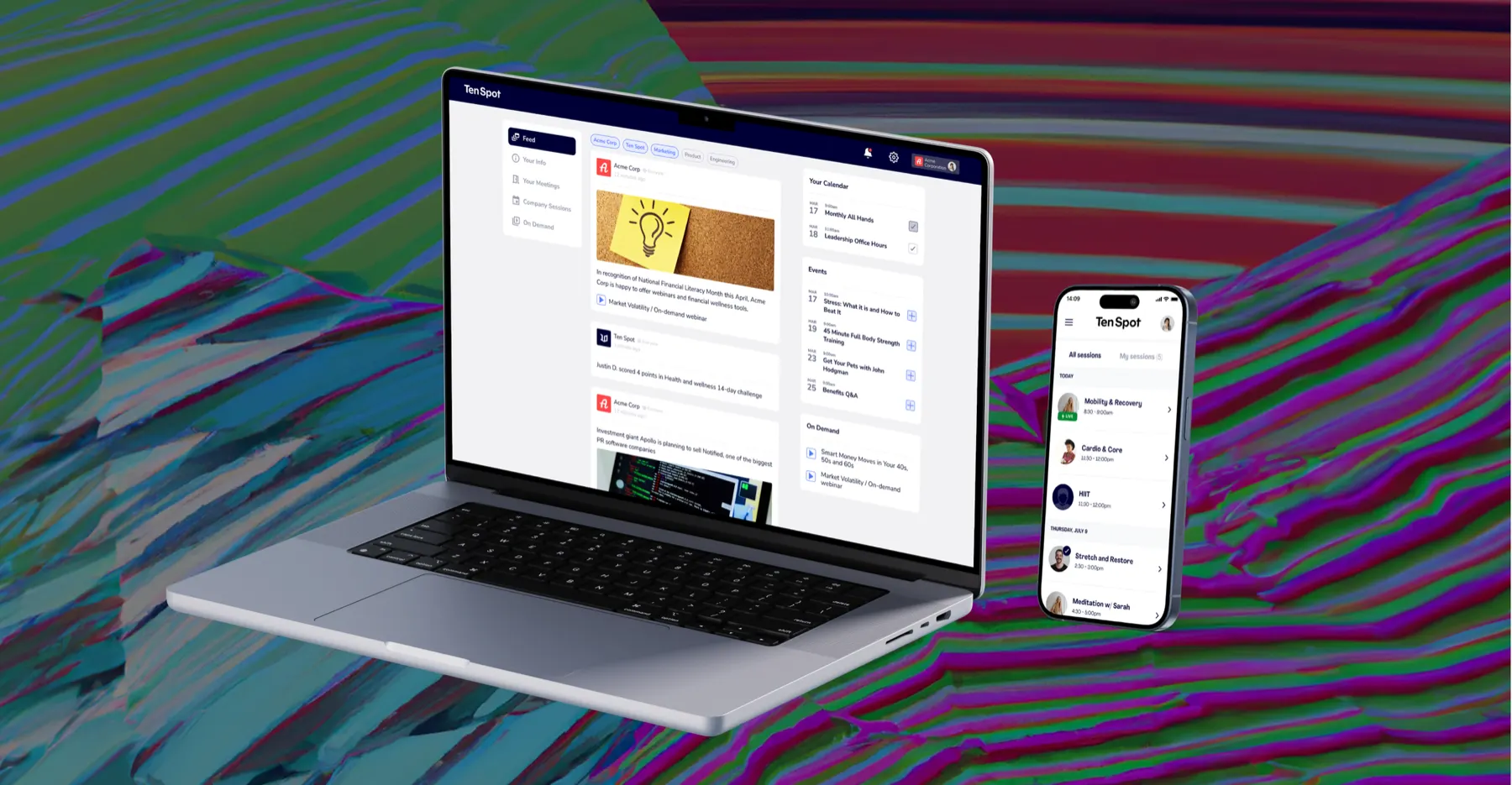 Ten Spot Team HQ product screens