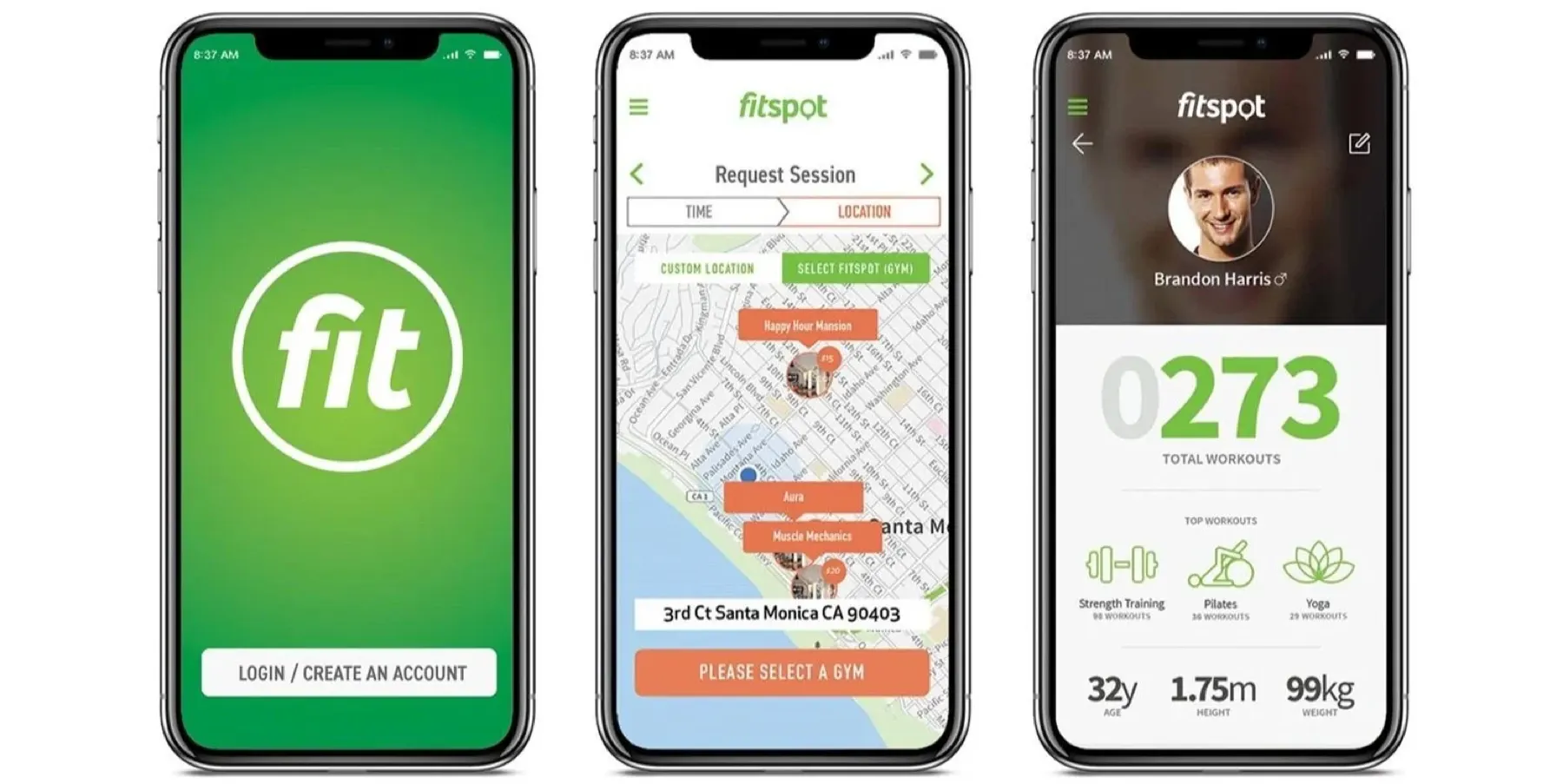 Original Fitspot mobile app